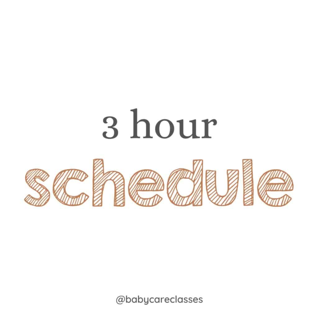3 hour infant schedule
